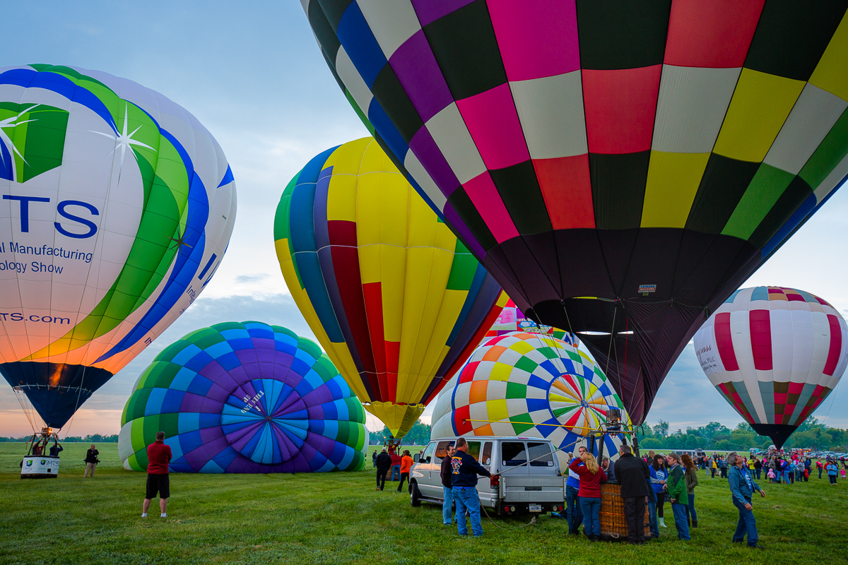 The Kentucky Derby Festival Hot Air Balloon takeoff.