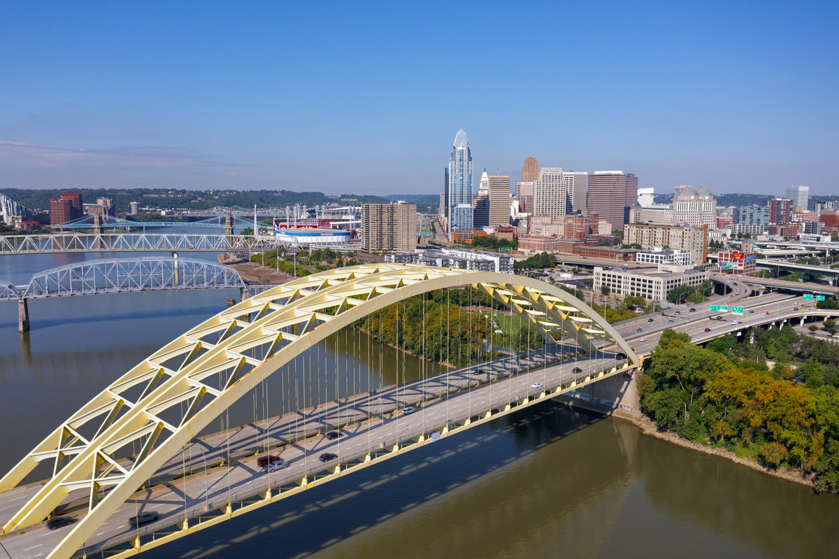 Aerial View of Cincinnati Skyline, Ohio